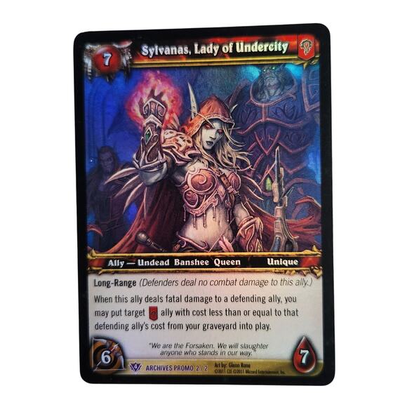 Sylvanas, Lady Of Undercity Holo TCG World of Warcraft 2011 NM - Picture 1 of 3